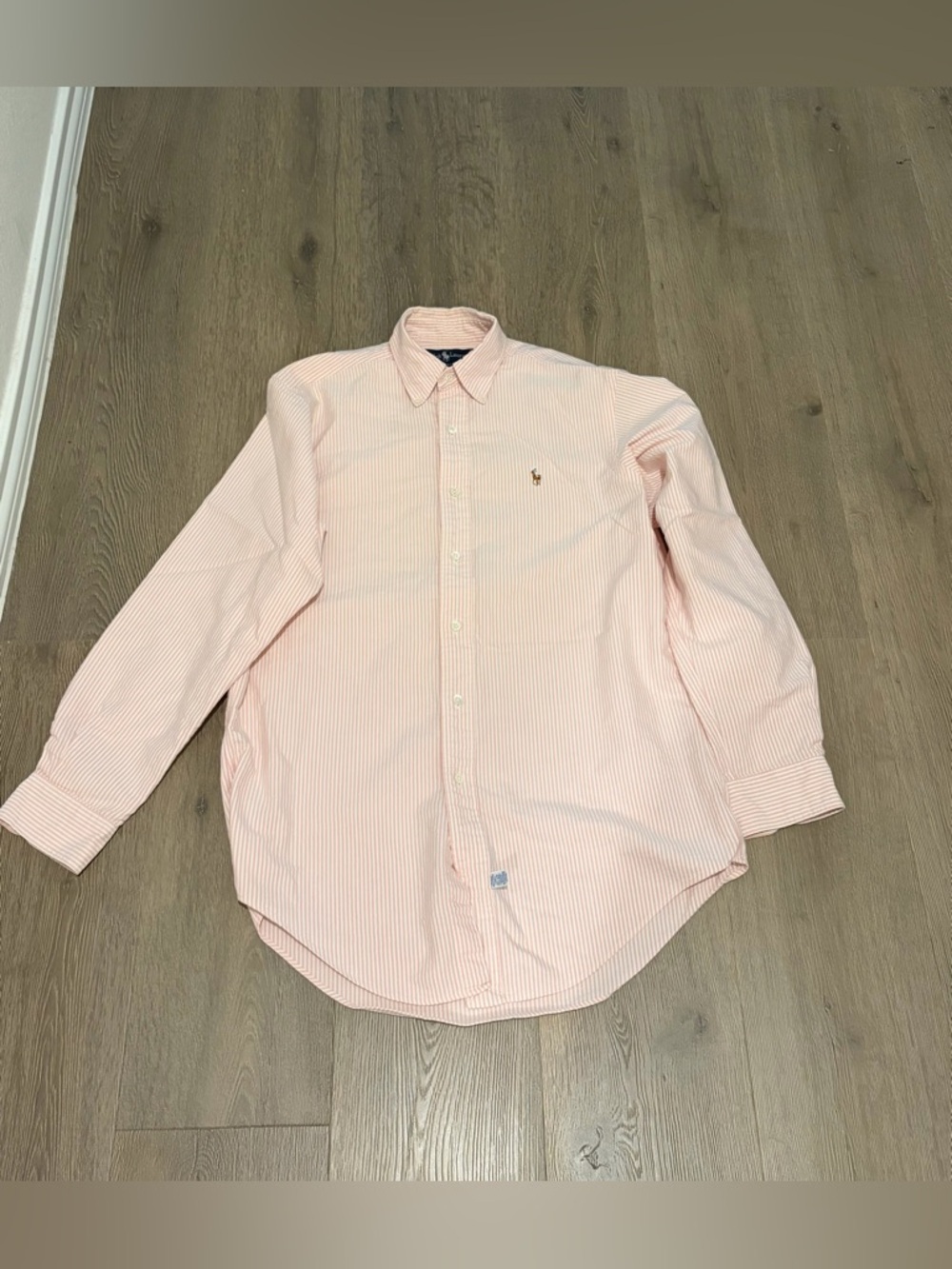 Ralph Lauren Light Pink Striped Button-Down Shirt